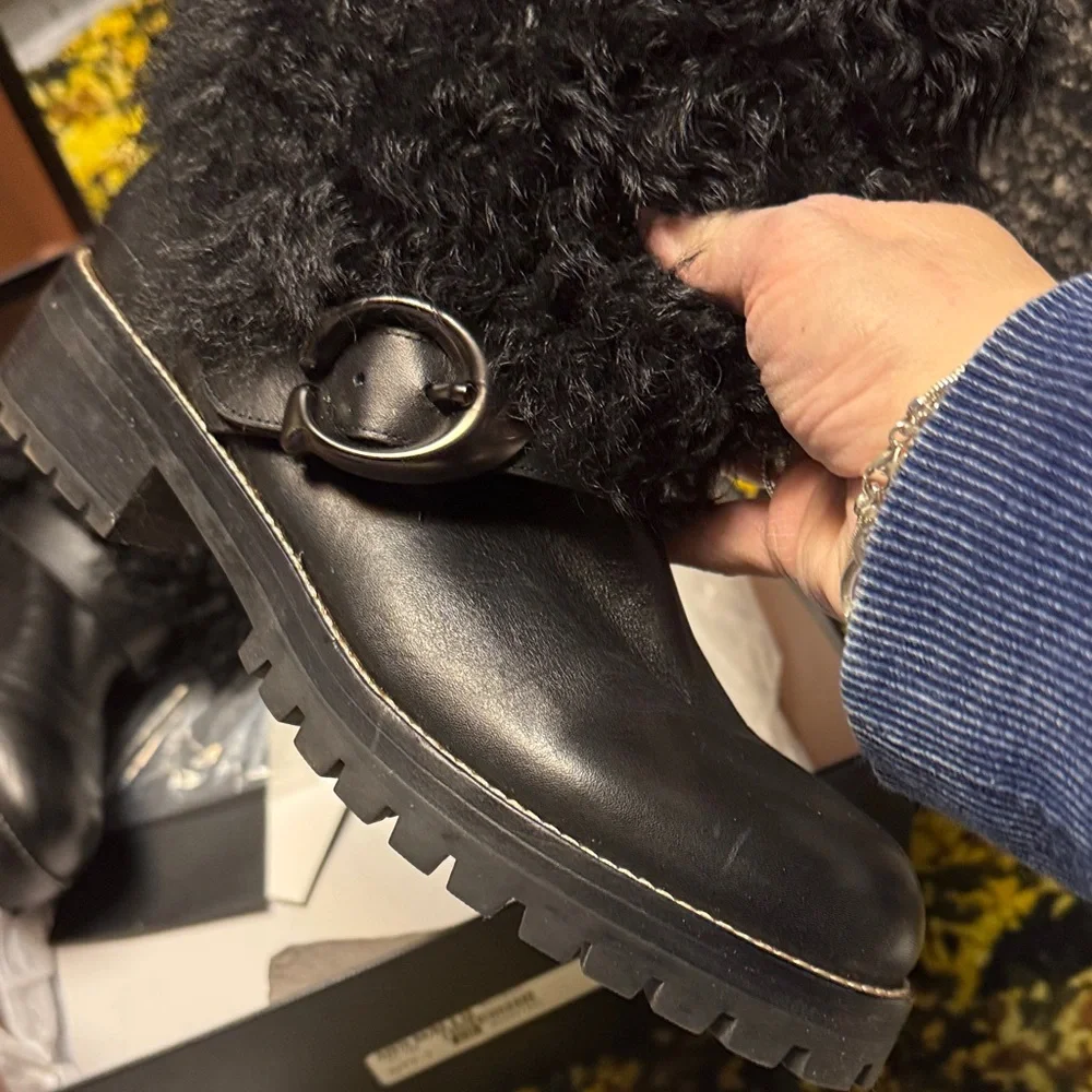 Coach Women's Black Fur Boots - Picture 3 of 8